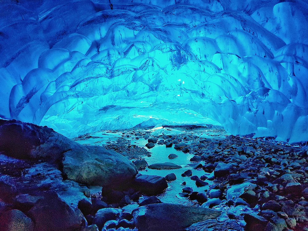 Glowing Ice Cave