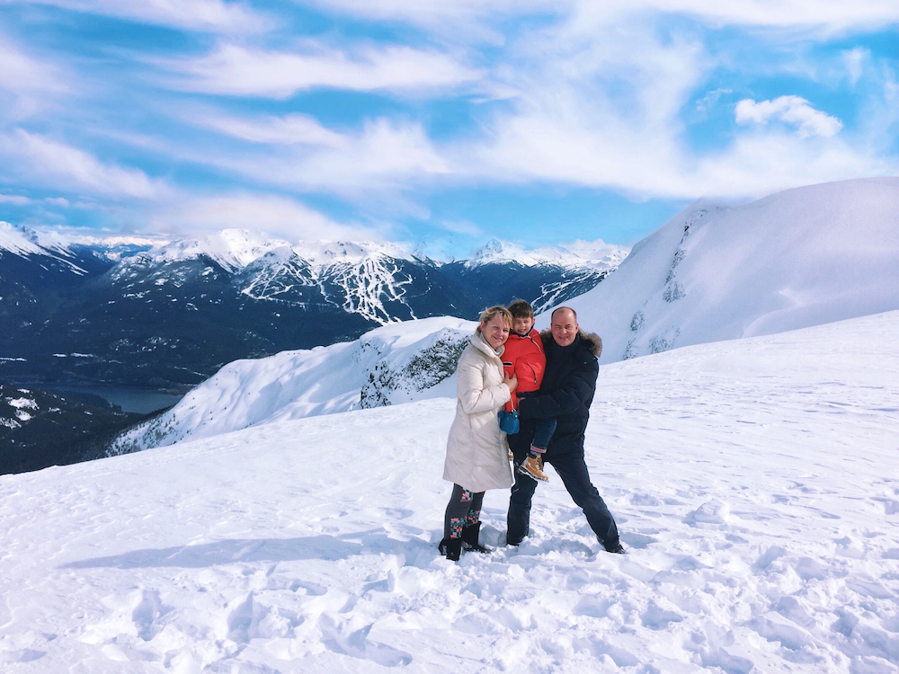 Family On Glacier