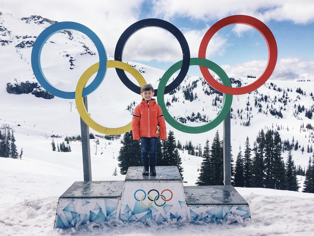 Olympic Rings Mountainside Whistler 