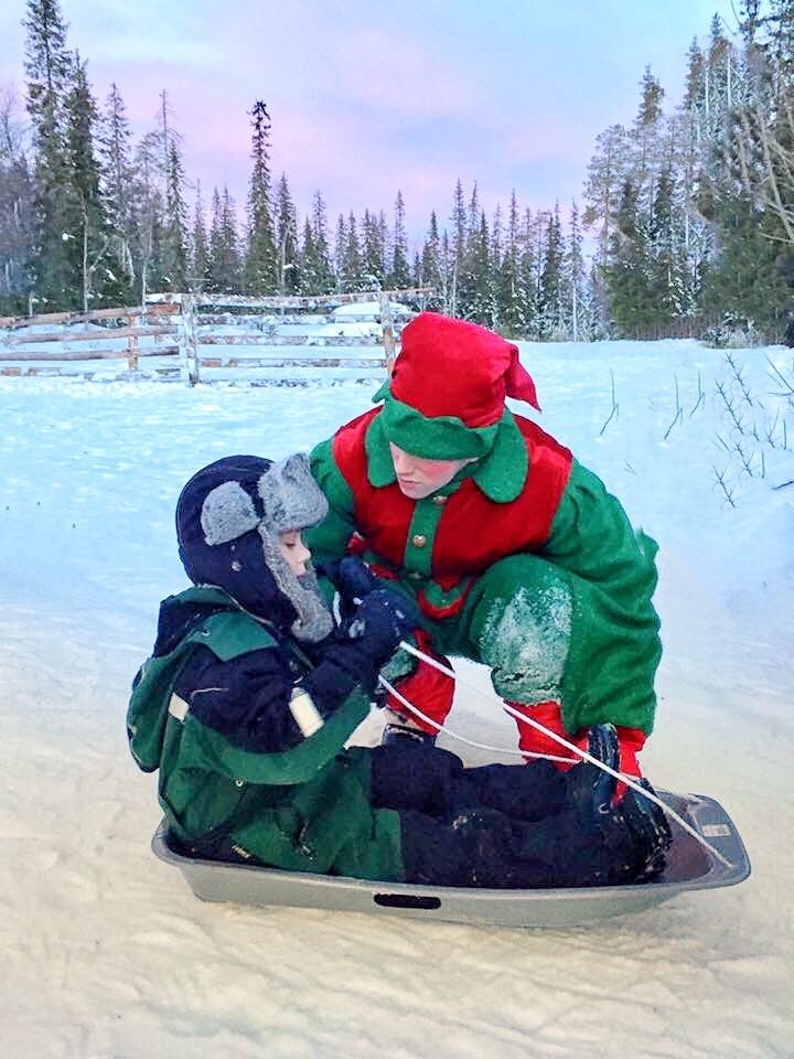 Tobogganing with elves A quest to find Santa in Finnish Lapland.
