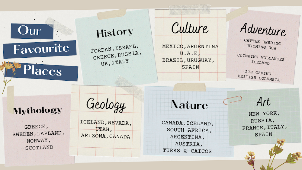 Our Favourite Places in Our Love of Travel and Learning