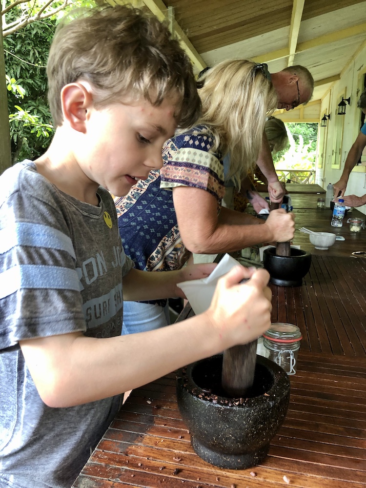 Making Chocolate in St Lucia