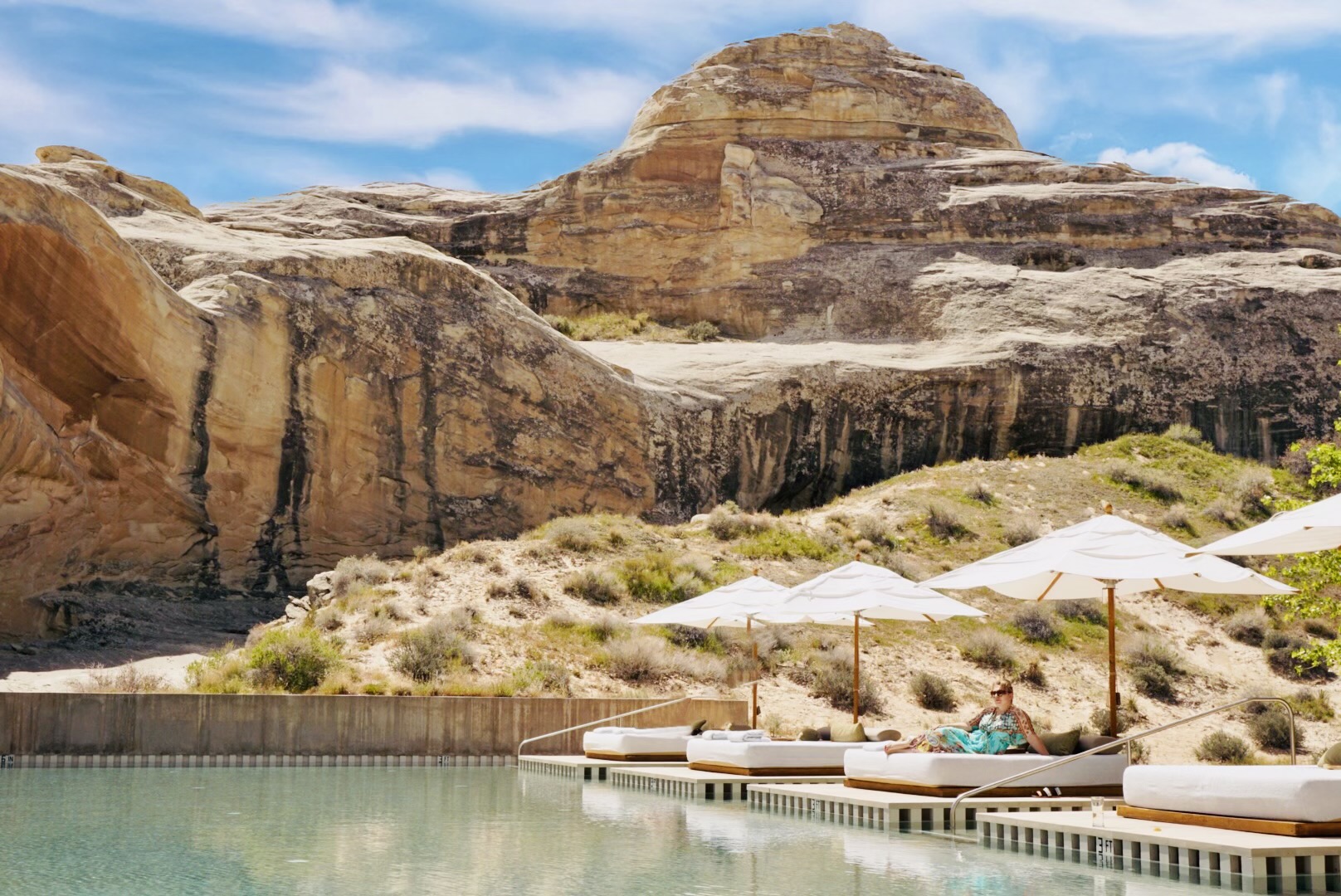 Lounging by Amangiri Pool